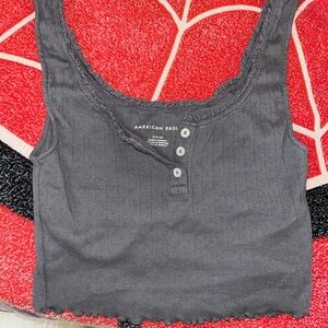 American Eagle Outfitters Charcoal Cropped Tank☀️